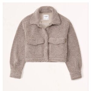 Abercrombie Cropped Sherpa Shirt Jacket